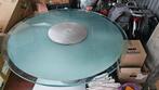 Chroom / glas tafel (rond), Ophalen, Gebruikt, Rond, Glas