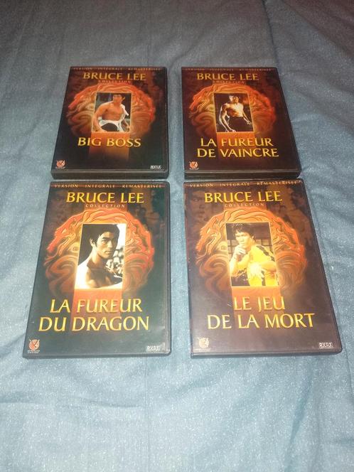 Te koop set van 4 dvd's uit de Bruce Lee collectie, Cd's en Dvd's, Dvd's | Actie, Zo goed als nieuw, Martial Arts, Vanaf 9 jaar