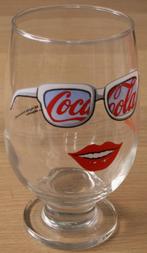 Coca Cola glas op voet met afbeelding hoofd met Coca-Cola zo, Nieuw, Ophalen of Verzenden