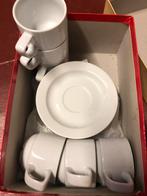 Nieuwe espresso tasjes met schoteltjes, Maison & Meubles, Cuisine | Vaisselle, Enlèvement, Neuf, Tasse(s) et/ou soucoupe(s)
