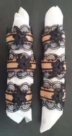 6 servetringen (handgemaakt) met jute en kant, Enlèvement ou Envoi, Neuf