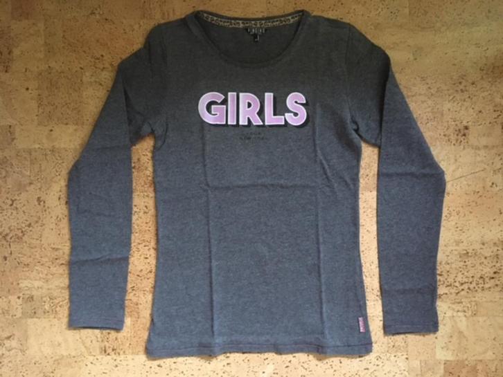 Donkergrijze longsleeve Vingino - maat 14j, Kinderen en Baby's, Kinderkleding | Maat 164, Zo goed als nieuw, Meisje, Shirt of Longsleeve