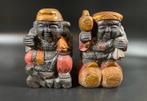 Traditionele houten beeldjes Daikokuten en Ebisu, Japanse vo, Antiek en Kunst, Ophalen of Verzenden