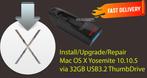 Mac OS X Yosemite 10.10.5, OSX via USB van 32GB zonder DVD!!, Computers en Software, Verzenden, Nieuw, MacOS