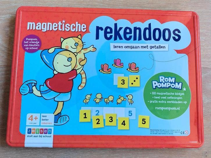 Magnetische rekendoos – Rompompom - Zwijsen, Kinderen en Baby's, Speelgoed | Educatief en Creatief, Zo goed als nieuw, Rekenen
