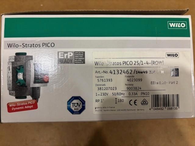 Wilo Stratos Pico 25/1-4 (ROW) circulatiepomp, Bricolage & Construction, Chauffage & Radiateurs, Neuf, Enlèvement ou Envoi