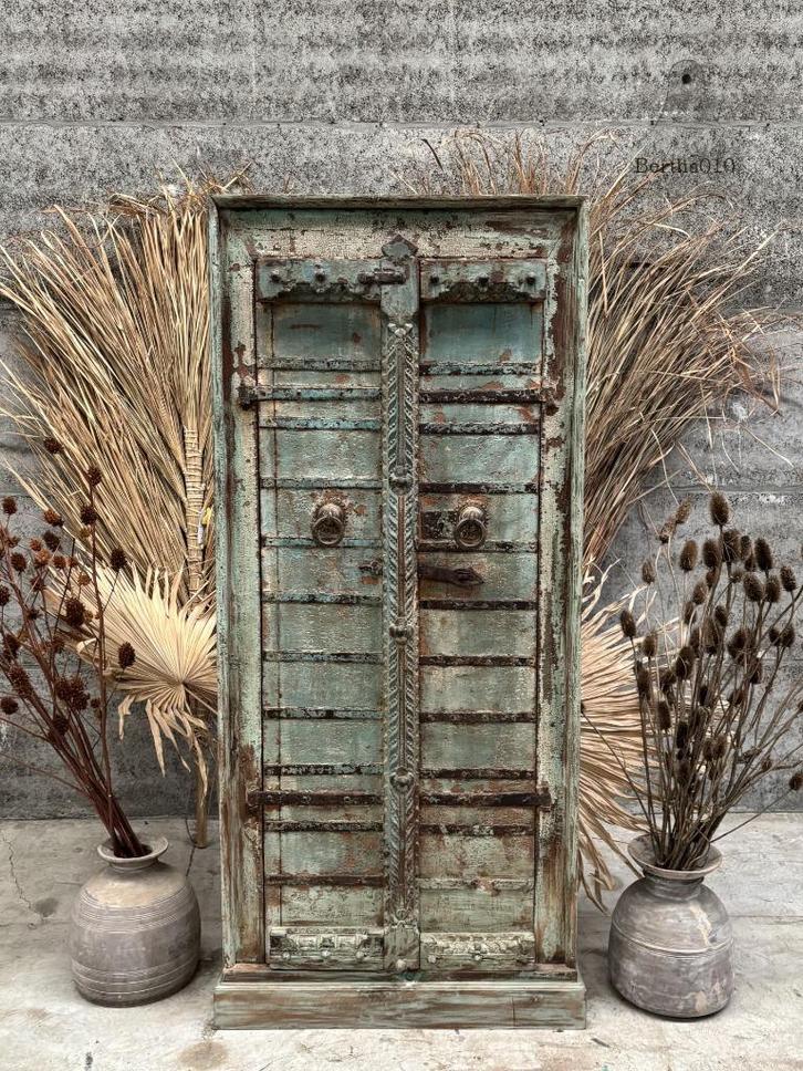 Geweldige Indiase kast antieke poort Oosterse kast, Antiek en Kunst, Curiosa en Brocante, Ophalen of Verzenden