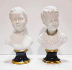 Biscuit porselein borstbeelden.(koppel), Ophalen of Verzenden, Zo goed als nieuw