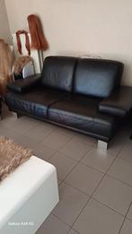 Lederen Salon, Huis en Inrichting, Ophalen, Gebruikt, Rechte bank, Modern