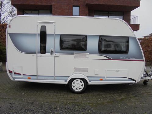 Hobby On Tour 390 SF, 7/2015,4 pers/vast bed&tafel,voortent, Caravans en Kamperen, Caravans, Particulier, tot en met 4, 1000 - 1250 kg