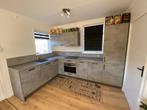 Moderne betonlook grijze hoekkeuken – compleetGEDEMONTEERD, Huis en Inrichting, Hoekkeuken, Ophalen of Verzenden, Zo goed als nieuw