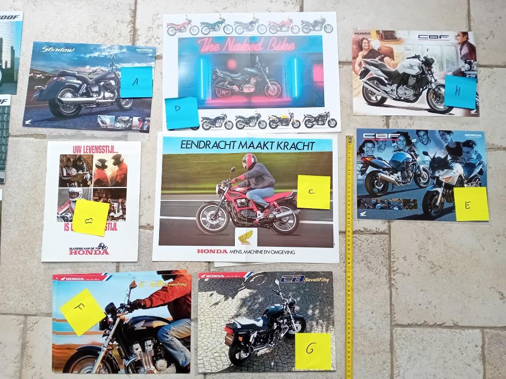 Honda folders, Motoren, Handleidingen en Instructieboekjes, Honda, Ophalen of Verzenden