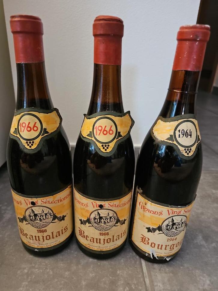 Exclusieve wijncollectie – Beaujolais 1966 & Bourgogne 1964, Verzamelen, Wijnen, Ophalen of Verzenden