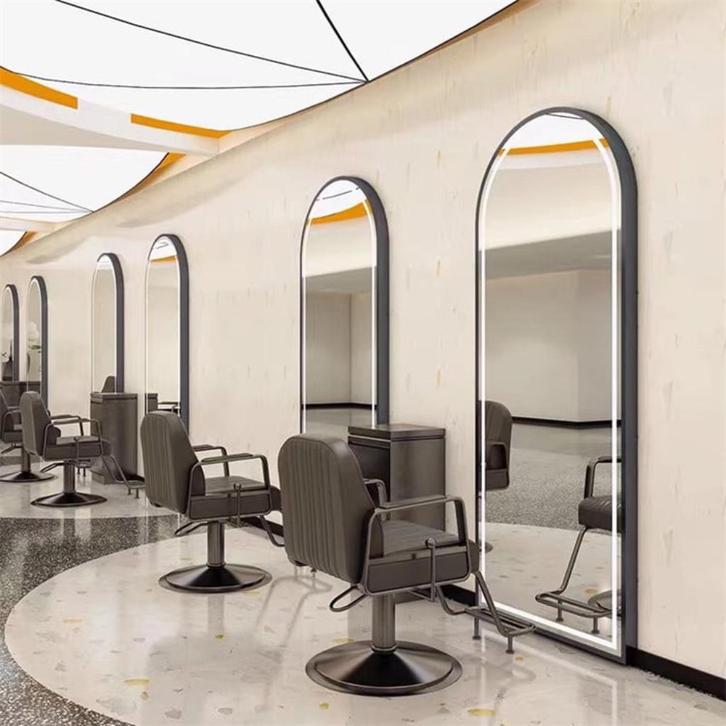 ROND OVAAL SPIEGEL ZWART LED VERLICHTING KAPTAFEL KAPSALON, Huis en Inrichting, Woonaccessoires | Spiegels, Nieuw, 75 tot 100 cm