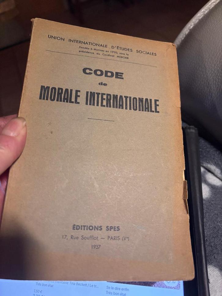 Code de morale internationale, Antiek en Kunst, Antiek | Boeken en Manuscripten, Ophalen of Verzenden