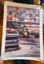 Toile Ayrton Senna, Collections, Posters & Affiches, Comme neuf, Sport, Rectangulaire vertical, Canevas ou Toile