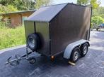 Gesloten ongeremde aanhangwagen-nieuw hout-rijplaat-motor, Ophalen, Gebruikt