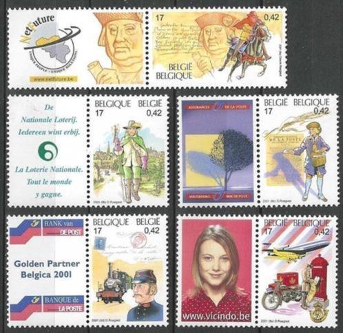 Belgie 2001 - Yvert 2991-95 /OBP 2996-00 - Belgica 2001 (PF), Timbres & Monnaies, Timbres | Europe | Belgique, Non oblitéré, Envoi