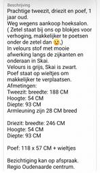 Tweezit en driezit met poef, Huis en Inrichting, Zetels | Zetels, Ophalen