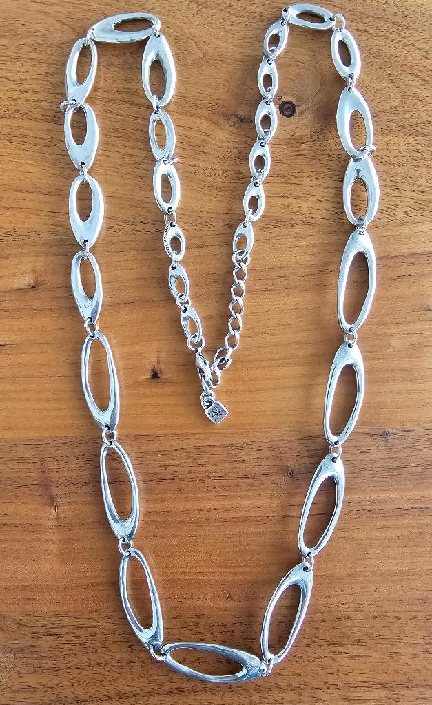 UNOde50 ketting 90 cm, Handtassen en Accessoires, Kettingen, Nieuw, Zilver, Zilver, Verstelbaar, Ophalen of Verzenden