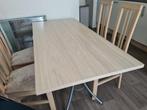 Tafel en stoelen, Huis en Inrichting, Tafels | Eettafels, Ophalen, Zo goed als nieuw, Vijf personen of meer, Rechthoekig