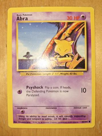 Pokemon Abra 43 102, Hobby en Vrije tijd, Verzamelkaartspellen | Pokémon, Ophalen of Verzenden, Zo goed als nieuw, Losse kaart