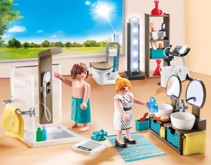 Playmobil 9268 - La salle de bain, Kinderen en Baby's, Speelgoed | Playmobil, Zo goed als nieuw, Complete set, Ophalen of Verzenden