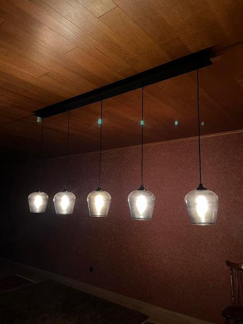 Hanglampen, Huis en Inrichting, Lampen | Plafondlampen, Glas, Ophalen of Verzenden