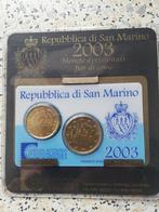 San Marino 2003 doos met 2 munten, Ophalen of Verzenden