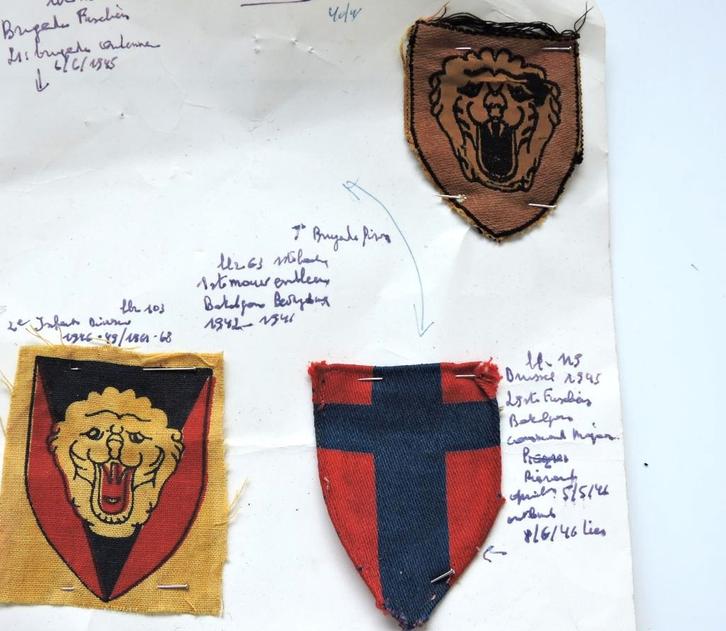 ABBL anciens insignes fin guerre/juste après guerre, Collections, Objets militaires | Seconde Guerre mondiale, Autres, Enlèvement ou Envoi