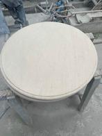 Franse witsteen verouderde ronde tafelbladen..., Ophalen of Verzenden, Zo goed als nieuw