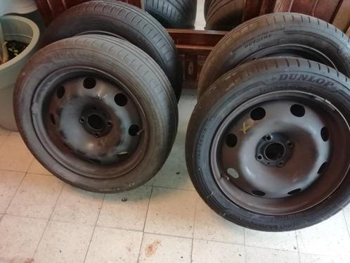 4 Banden + velgen 195/55R16  87V, Auto-onderdelen, Banden en Velgen, Banden en Velgen, Zomerbanden, 16 inch, 195 mm, Personenwagen