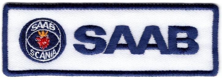 Saab stoffen opstrijk patch embleem #3, Verzamelen, Automerken, Motoren en Formule 1, Nieuw, Verzenden
