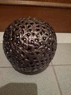 Bronskleurige ijzeren bol voor kaarsen of decoratie, Ophalen of Verzenden, Kaars