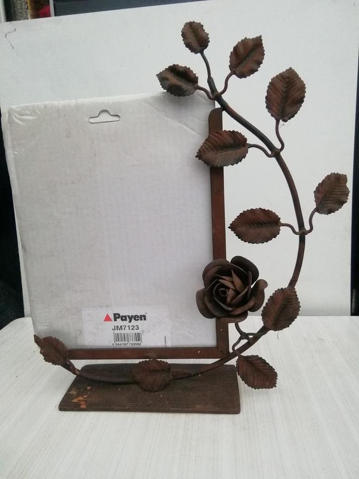 art deco fotohouder, Huis en Inrichting, Woonaccessoires | Lijsten, Gebruikt, Metaal of Aluminium, Ophalen of Verzenden