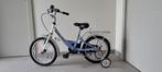 Blauwe kinderfiets met zijwieltjes, Fietsen en Brommers, Ophalen, Zijwieltjes, Minerva, 16 tot 20 inch