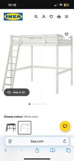 Hoogslaper wit ikea, Huis en Inrichting, Slaapkamer | Stapelbedden en Hoogslapers, Ophalen, Hoogslaper, Tweepersoons, 140 cm