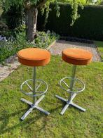 2 x Vintage barkruk, Huis en Inrichting, Ophalen, Gebruikt, 60 tot 90 cm, Met voetsteun