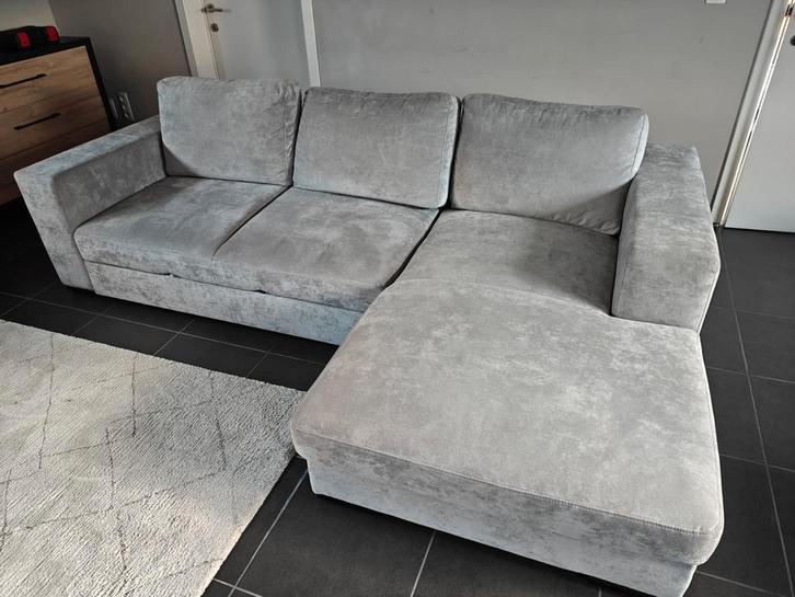 Hoekzetel met uitklapbaar onderstel, Huis en Inrichting, Zetels | Complete zithoeken, Zo goed als nieuw, Ophalen