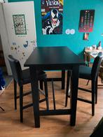 Tafel + 4 stoelen, Huis en Inrichting, Tafels | Eettafels, Ophalen, Gebruikt, Eikenhout, Minder dan 50 cm