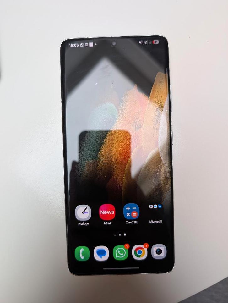 Samsung S21 Ultra 128G, Telecommunicatie, Mobiele telefoons | Samsung, Gebruikt, Galaxy S21, 128 GB, 10 megapixel of meer, Zilver
