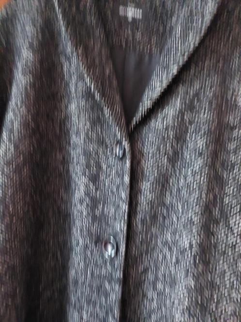 Wollen damesmantel maat 46-48, Kleding | Dames, Jassen | Winter, Zo goed als nieuw, Maat 46/48 (XL) of groter, Zwart, Ophalen of Verzenden