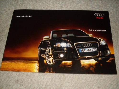 Audi RS4 Cabrio - brochure brillante, Livres, Autos | Brochures & Magazines, Audi, Enlèvement ou Envoi