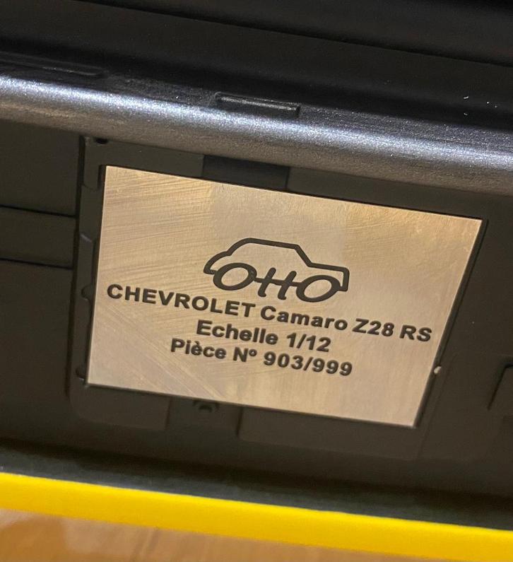 Ottomobile 1/12 Chevrolet camaro 119e, Hobby & Loisirs créatifs, Voitures miniatures | 1:5 à 1:12, Neuf, Voiture, 1:9 à 1:12, Enlèvement ou Envoi
