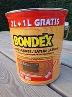 Bondex satijn lazuur 3L Notelaar, Doe-het-zelf en Bouw, Verf, Beits en Lak, Ophalen, Nieuw