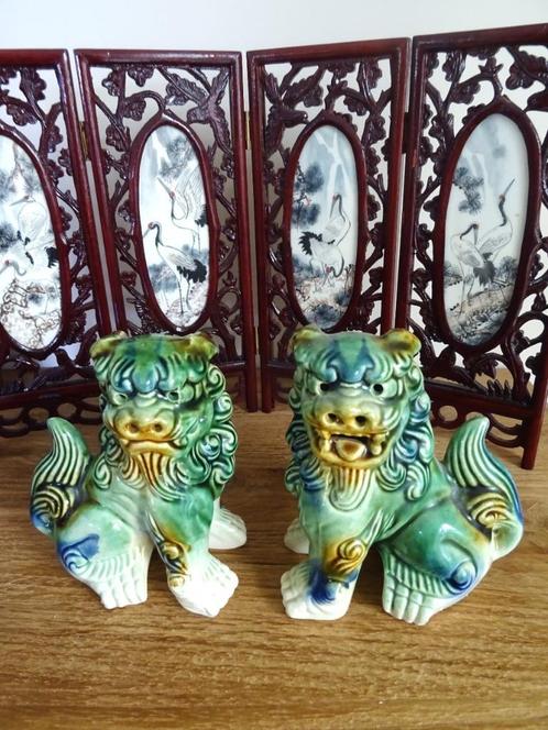 Foo Dogs, tempelwachters. Mid Century jaren '50, Antiek en Kunst, Kunst | Niet-Westerse kunst, Ophalen of Verzenden