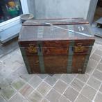 Antieke houten kist, Ophalen, Gebruikt, 50 tot 100 cm, 50 tot 75 cm