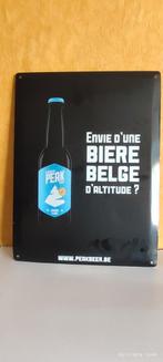3 metalen PEK-bierplaten., Ophalen of Verzenden, Gebruikt, Reclamebord, Plaat of Schild, Overige merken