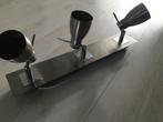 RVS spots 360 draaibaar als nieuw, Ophalen of Verzenden, Zo goed als nieuw, Metaal of Aluminium, Plafondspot of Wandspot