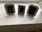 3 Verzilverde tinnen fotokaders 23,5x19 max, Ophalen of Verzenden, Zo goed als nieuw